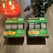 2-3 Ct Bonus Packs Scotch Magic Tape Easy Cut Dispenser Clear 34 X350