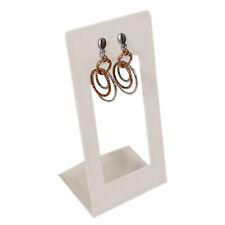 White Faux Leather 1 Pair Earring Jewelry Display Holder Dangling Earring Stand