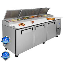 93 Commercial Refrigerated Pizza Prep Table 3 Door Stainless Steel 30.8 Cu.ft.