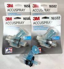 5 Piece Lot 3m Accuspray 16582 Spray Gun Tips Atomizing Heads 1.2mm Refill Blue
