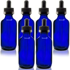 6 -1oz Cobalt Blue Glass Bottles With Glass Eye Dropper Pack Of 61 Free Pipette