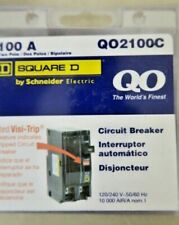 Square D 100 Amp Two Pole Circuit Breaker Qo2100c. New In Box