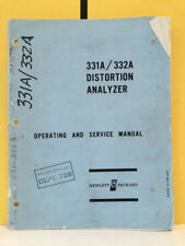 Hp 00331-90002 Model 331a332a Distortion Analyzer Operating And Service Manual