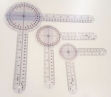 3 Piece Spinal Goniometer Protractor Ruler 360 Degree Set 12 Inch 8 Inch 6 Inch