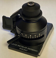 Leitz Wetzlar 513547 Microscope Flipout Condenser With 513548 0.90 S1.1 Top Lens