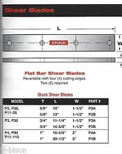 20-12 Long Piranha Ironworker P-90 Flat Shear Blades