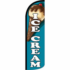 Ice Cream Flag Flutter Feather Banner Swooper Advertising Extra Wide Windless