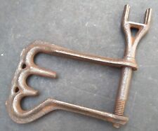 Antique Horse Drawn Plow Wagon Clevis Cast Iron Farm Tool With Wrench - Unique