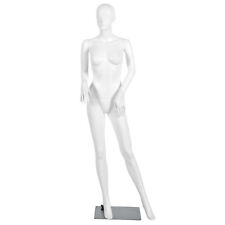 Costway 5.8ft Female Mannequin Plastic Full Body Dress Form Display Wbase White