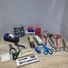 Vintage Office Supplies Lot Miscellaneous Scissors Staplers Tape Dispenser