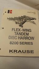 Krause Owners Manual For 8200 Series Flew-wing Disc Harrow