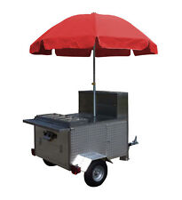 Mobile Hot Dog Cart Trailer Food Concession Vending Kiosk Stand