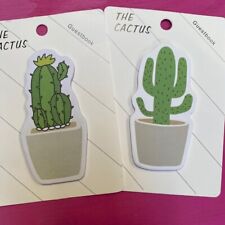 Cactus Sticky Notes Set Of 2 Cute Green Cactus Post It Notepads Nwt