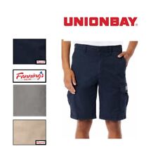 Unionbay Mens Cargo Short Secure Back Pockets With Hook And Loop Closure H52
