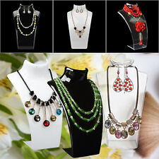 Acrylic Display Stand Necklace Pendant Bust Mannequin Earring Jewelry Chain Show