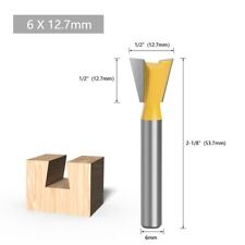 6mm Shank Dovetail Router Bithalf-blind Through Dovetail Joint Bits Wood