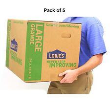Pack Of 5 Large Cardboard Boxes 24 X 18 Moving Plain Shipping Packing Supplies