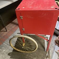 Original 1950s White Wheels Commercial Business Popcorn Maker Just Cart 11