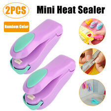 2pcs Mini Heat Sealer Sealing Machine Impulse Handheld Food Poly Bag Portable Us