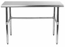 Stainless Steel Food Prep Appliance Storage Diy Work Table Open Base 24x60