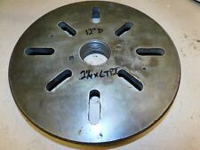 Cushman 12 Lathe Face Plate Faceplate With 2 14 - 6tpi Mount