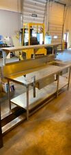 84x30x43 Stainless 3-tier Table Sink Shelves Drawers Clamp