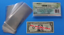 100 Clear Opp Sleeves Fits Modern Us Currency Notes 68x160 Mm 1 1234sleeve