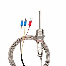 Crocsee Rtd Pt100 Temperature Sensor Probe 3 Wires 2m Cable Thermocouple -58572