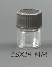 14 Dram Clear Glass Vials Wcaps 15mmx19mm