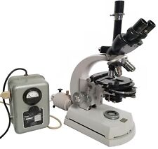 Carl Zeiss Trinocular Phase Contrast Microscope W5 Objectives Vintage