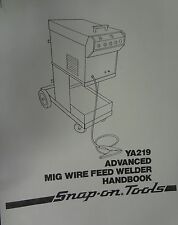 Snap-on Mig Welder Parts Owners Manual Ya219