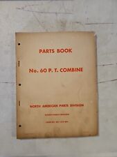 Vintage 1957 Massey Harris Ferguson 60 P.t. Combine Parts Book