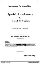 Ih Farmall Optional Special Attachments Manual H Hv M Md Mv Steel Wheels Booklet