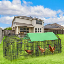 Large Metal Chicken Coop Hen Run House Spire Walk-in Cage 72x29.5x29.5poultry