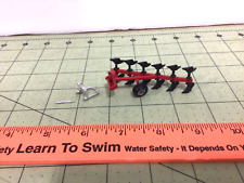 164 Metal 6 Bottom Red Roll-over Plow W3 Point Hitch By Cd Models