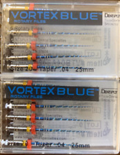 .04 Dentsply Tulsa Dental Vortex Blue Taper Rotary Files 21mm Or 25mm 6filespk