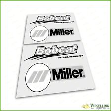 Miller Welder Generator Bobcat Grey Laminated Decals Stickers Set