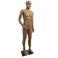 6 Ft Male Full Body Realistic Mannequin Display Head Turns Dress Form With Base