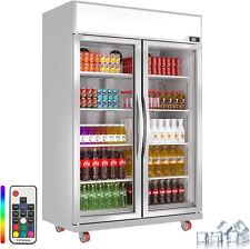 New Commercial 2 Glass Door Merchandiser Refrigerator Display Cooler 39 Cu.ft