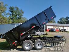 New 2023 7x14 7 X 14 14k Gvwr Hydraulic Dump Trailer Equipment Hauler 36 Sides