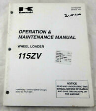 Kawasaki 115zv Wheel Loader Operation Maintenance Manual Pre-owned Free Ship