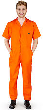 Mens Short Sleeve Coverall Overall Boilersuit Mechanic Protective Work Wear