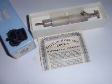 Crown Propper Trophy Rare 1960s Luer Glass Tip Hypodermic Syringe  5cc Nos