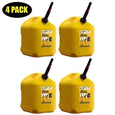 Midwest Can 8610 5 Gallon Diesel Can Quick Flow Portable Fuel Container - 4 Pack
