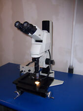 9813 Olympus U-ebti Microscope W Ergo Head Navitar Zoom W Mitutoyo 5x Lens