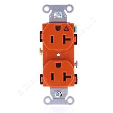 Hubbell Orange Isolated Ground Commercial Receptacle Outlet 20a Bulk Ig20cr