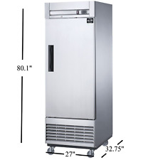 New Commercial Reach-in Refrigerator Single Solid Door Cooler Fridge