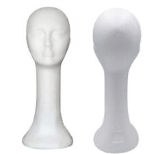 White Female Styro Foam Foam Mannequin Head Model Wig Glasses Hat Display Stand