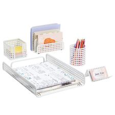 5-piece White Desk Organizers And Accessories Set Home Office Decor For Women