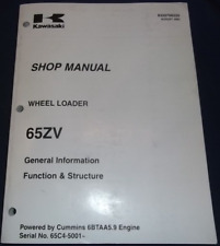 Kawasaki 65zv Wheel Loader General Function Structure Shop Service Manual Book